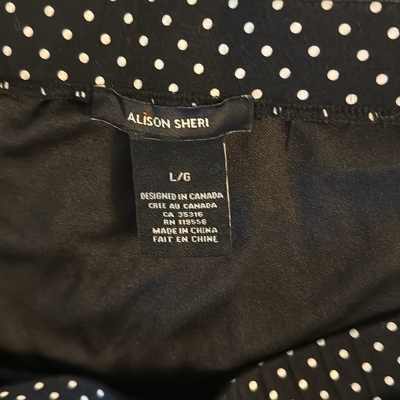 Alison Sheri Swishy Black Polka Dot Skirt. Lined. Great for dancing! - Picture 4 of 5